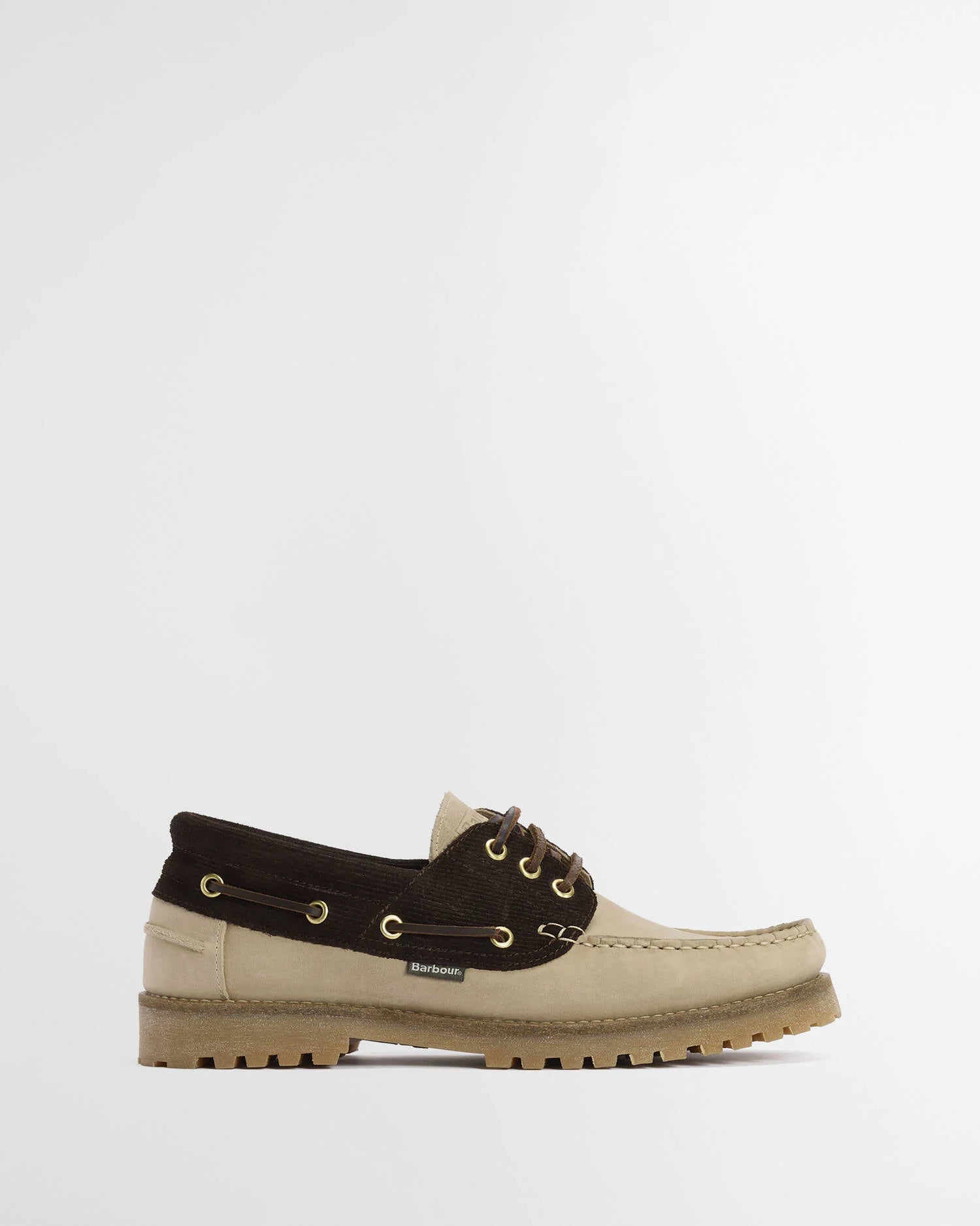 Barbour Re-Engineered Deck Boat Shoes in Sand/Brown MFO0795BE34