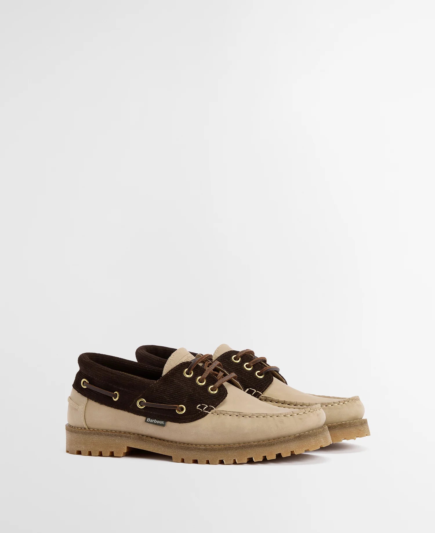 Barbour Re-Engineered Deck Boat Shoes in Sand/Brown MFO0795BE34