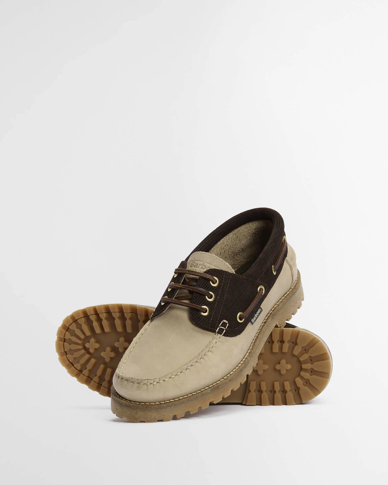 Barbour Re-Engineered Deck Boat Shoes in Sand/Brown MFO0795BE34