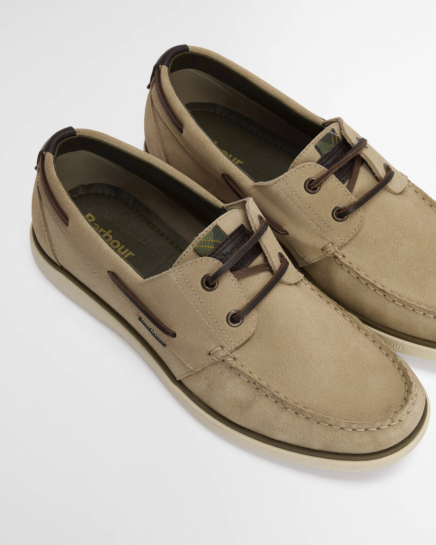 Barbour Rothley Boat Shoe in Taupe MFO0835BE319