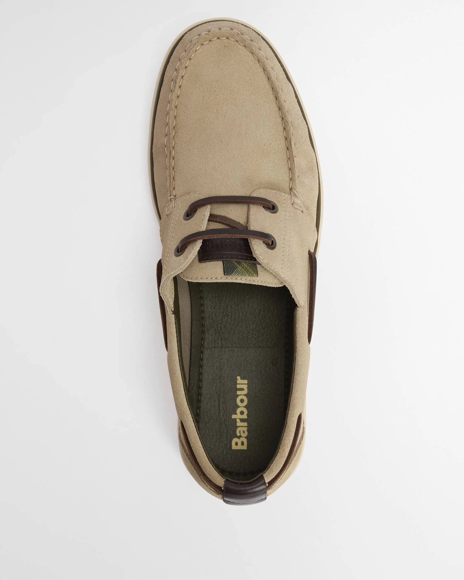 Barbour Rothley Boat Shoe in Taupe MFO0835BE319
