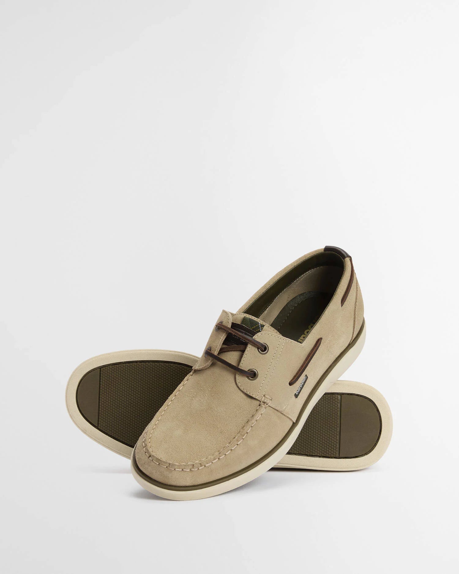 Barbour Rothley Boat Shoe in Taupe MFO0835BE319