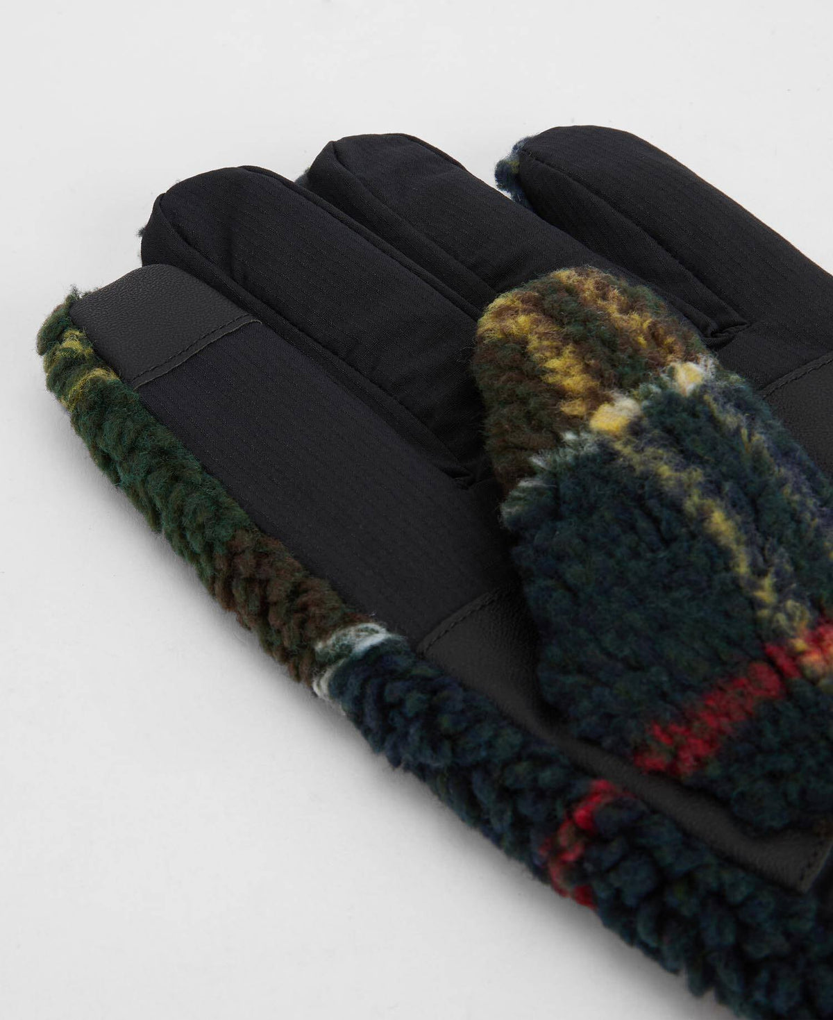 Barbour Field Tartan Fleece Gloves in Classic Tartan