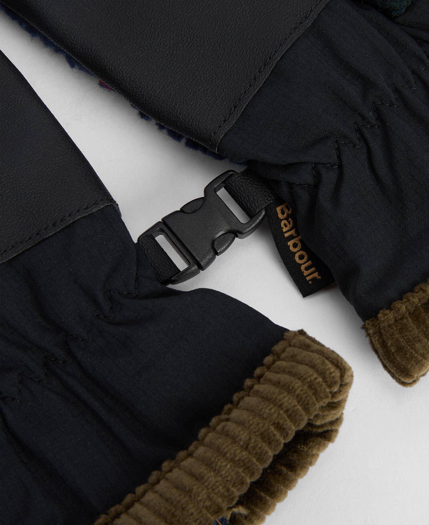 Barbour Field Tartan Fleece Gloves in Classic Tartan