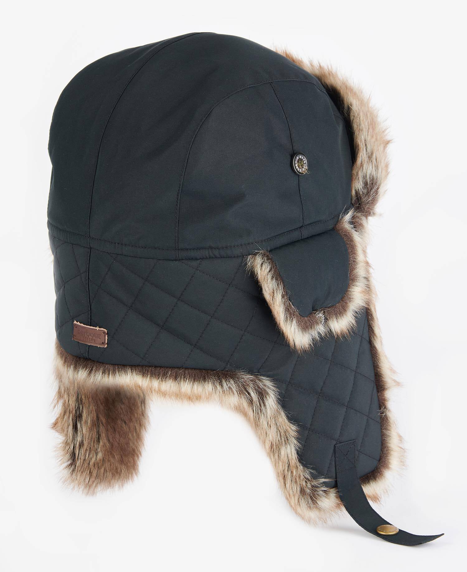 Barbour Cleadon Trapper Hat in Classic Black