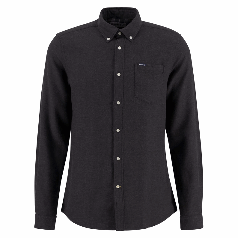 Barbour Buckley Tailored Herringbone Shirt – Dark Oak