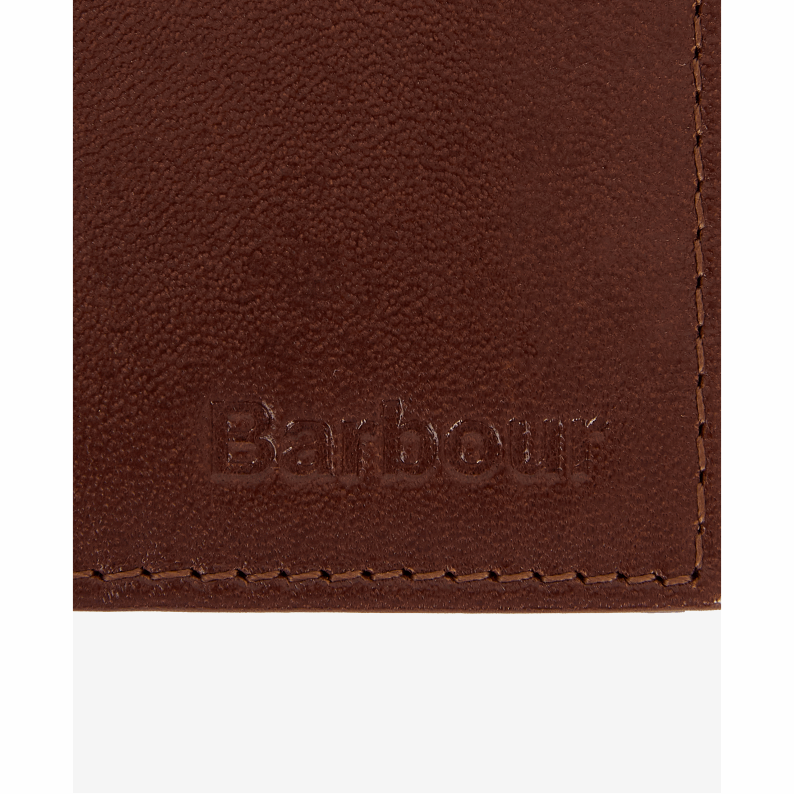 Barbour Colwell Leather Billfold Wallet – Brown/Classic Tartan