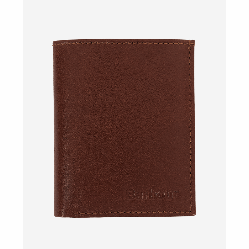 Barbour Colwell Leather Billfold Wallet – Brown/Classic Tartan