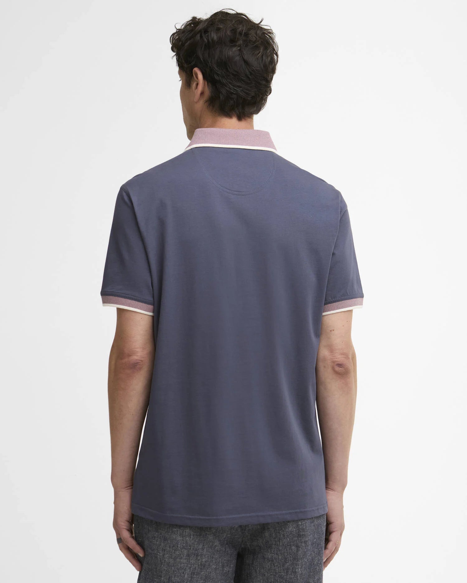 Barbour Westbury graphic T-shirt light sand cotton plain rear view