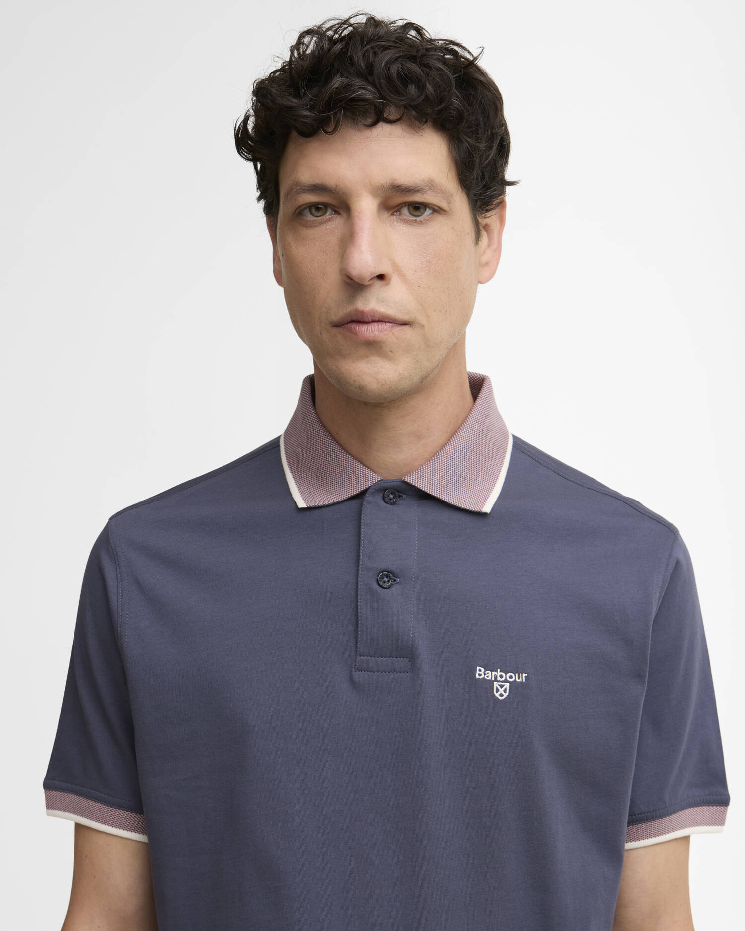 Barbour Westbury graphic T-shirt light sand cotton character logo chest detail view