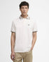 Barbour Cornsay polo shirt whisper white cotton embroidered logo front view