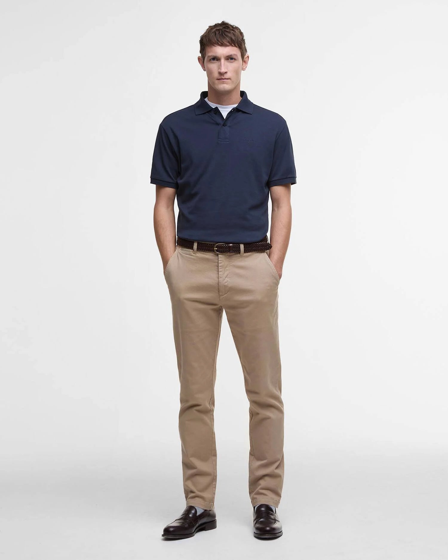 Barbour Hylton Interlock Polo Shirt MML1445 in Navy