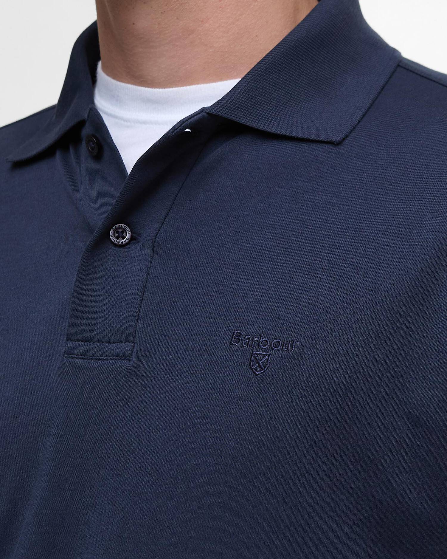 Barbour Hylton Interlock Polo Shirt MML1445 in Navy