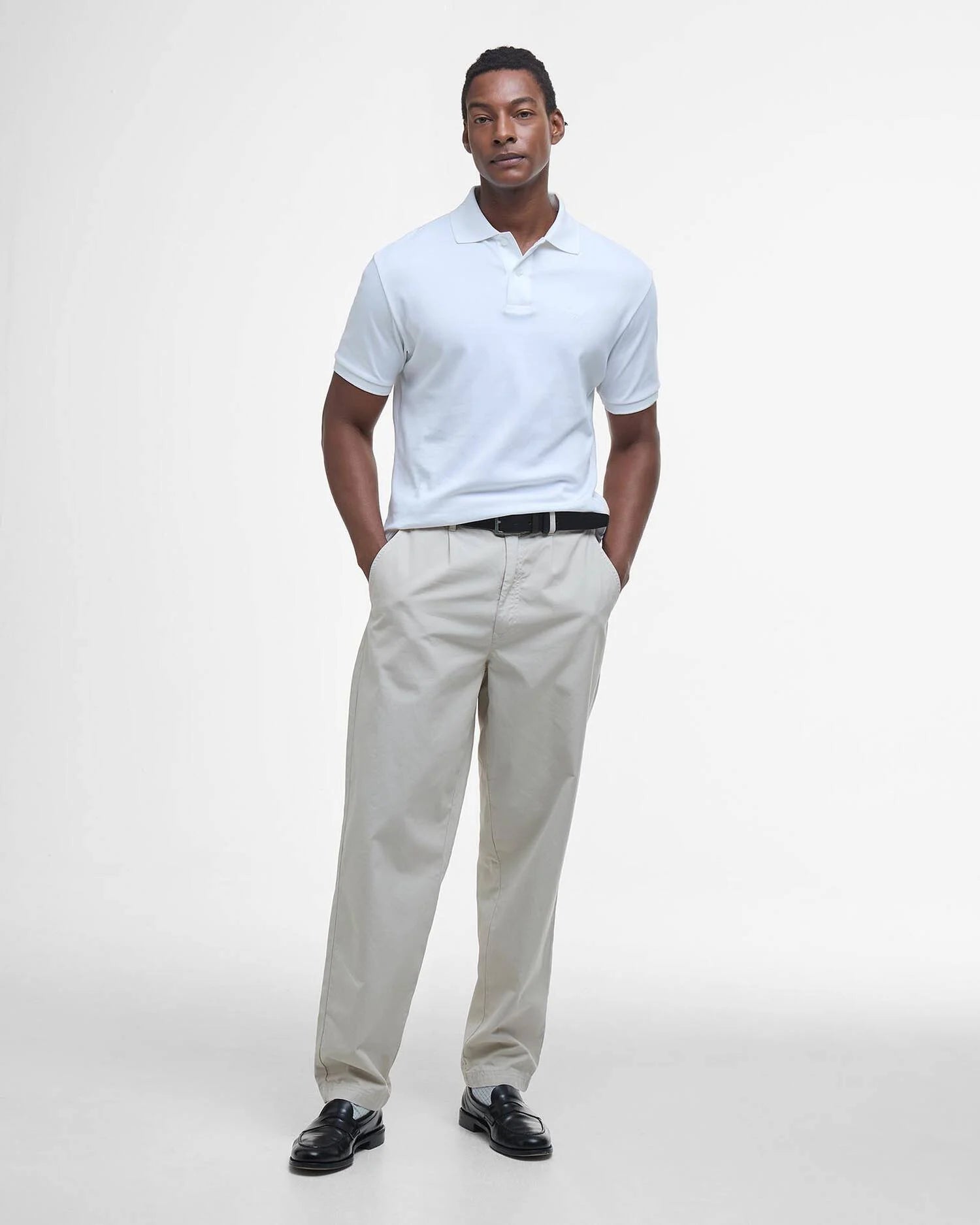Barbour Hylton Interlock Polo Shirt MML1445 in White