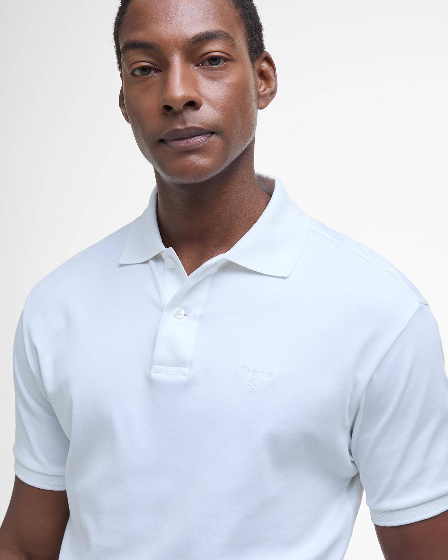 Barbour Hylton Interlock Polo Shirt MML1445 in White