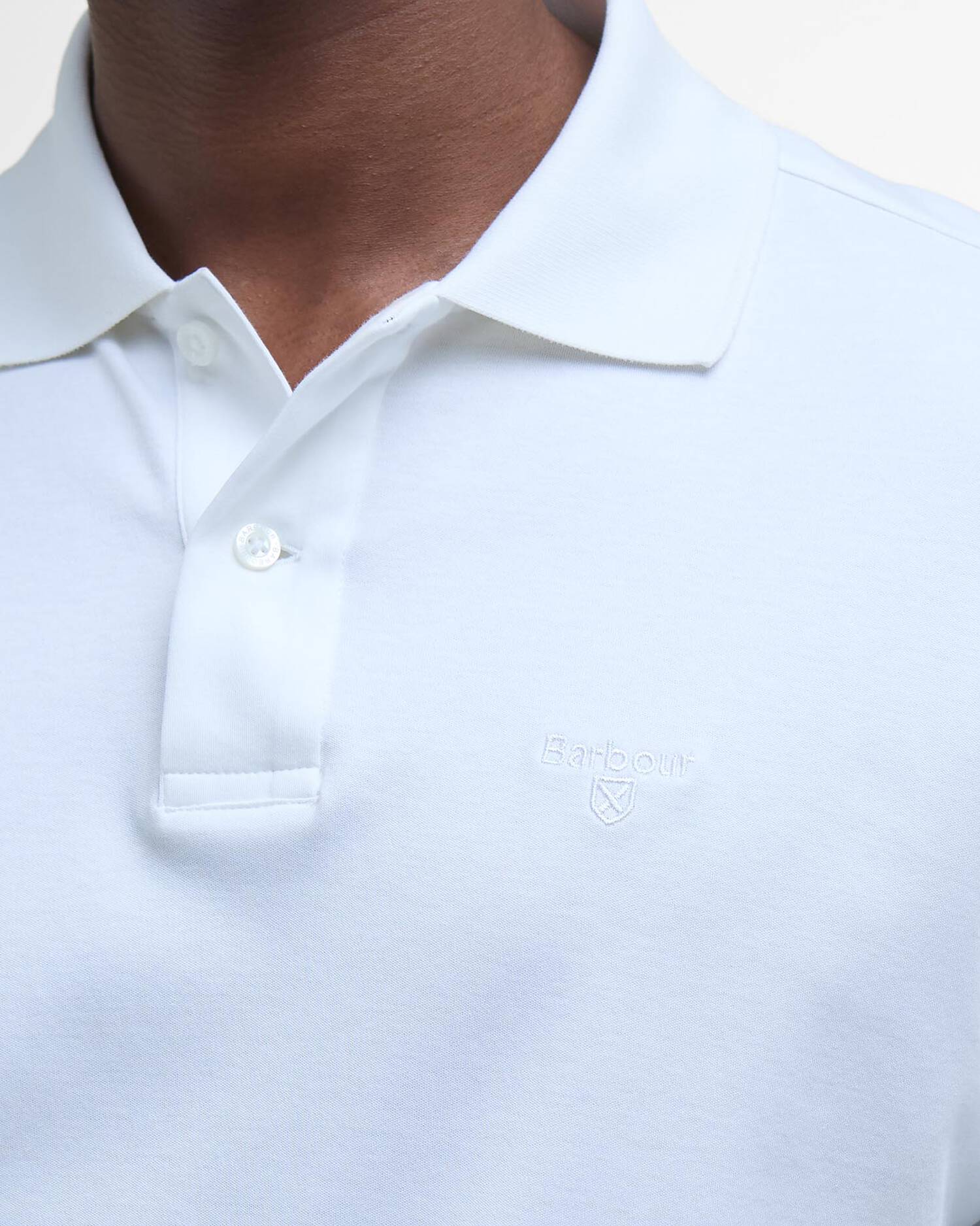 Barbour Hylton Interlock Polo Shirt MML1445 in White