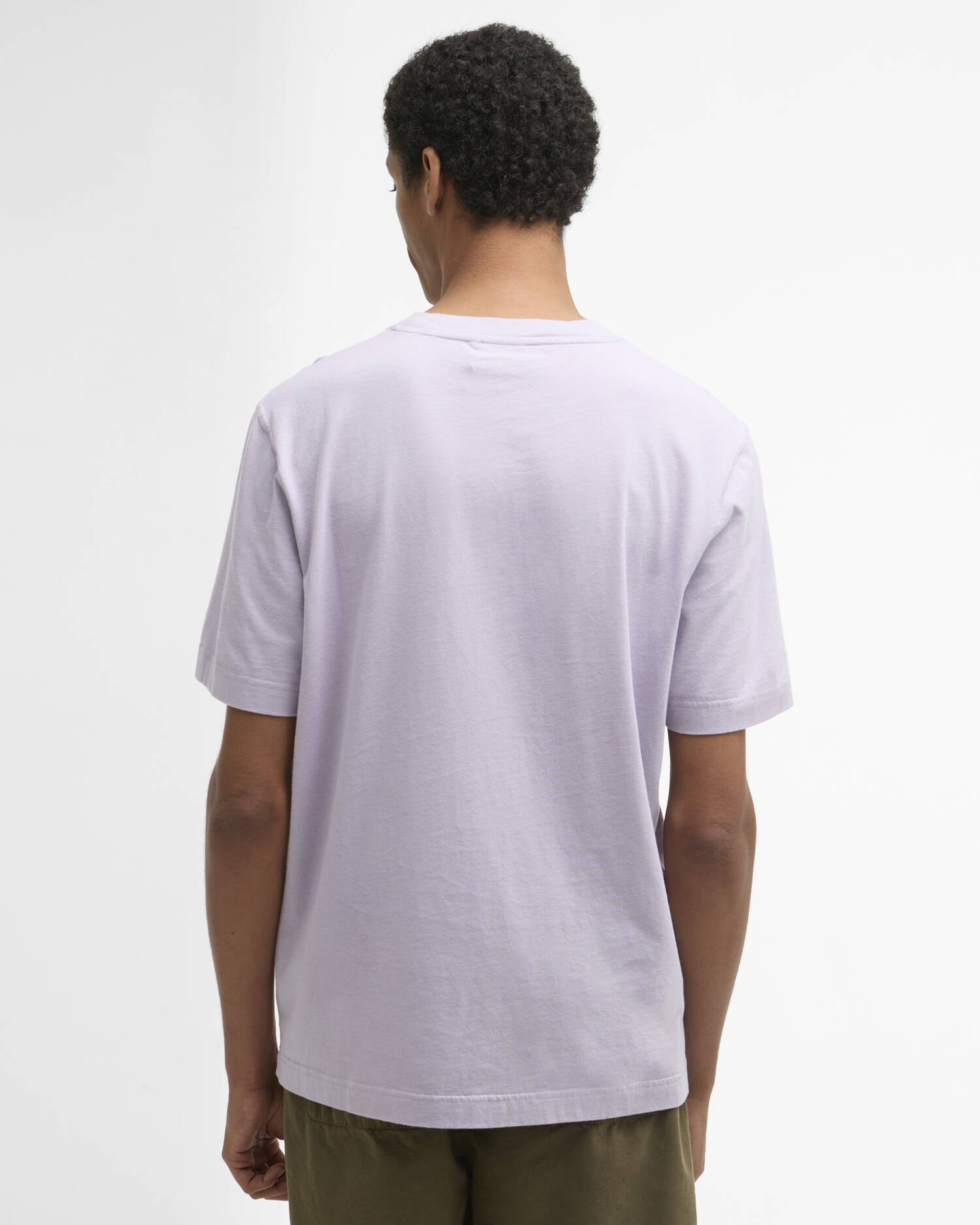 Barbour Westbury graphic T-shirt heather mist cotton plain rear view
