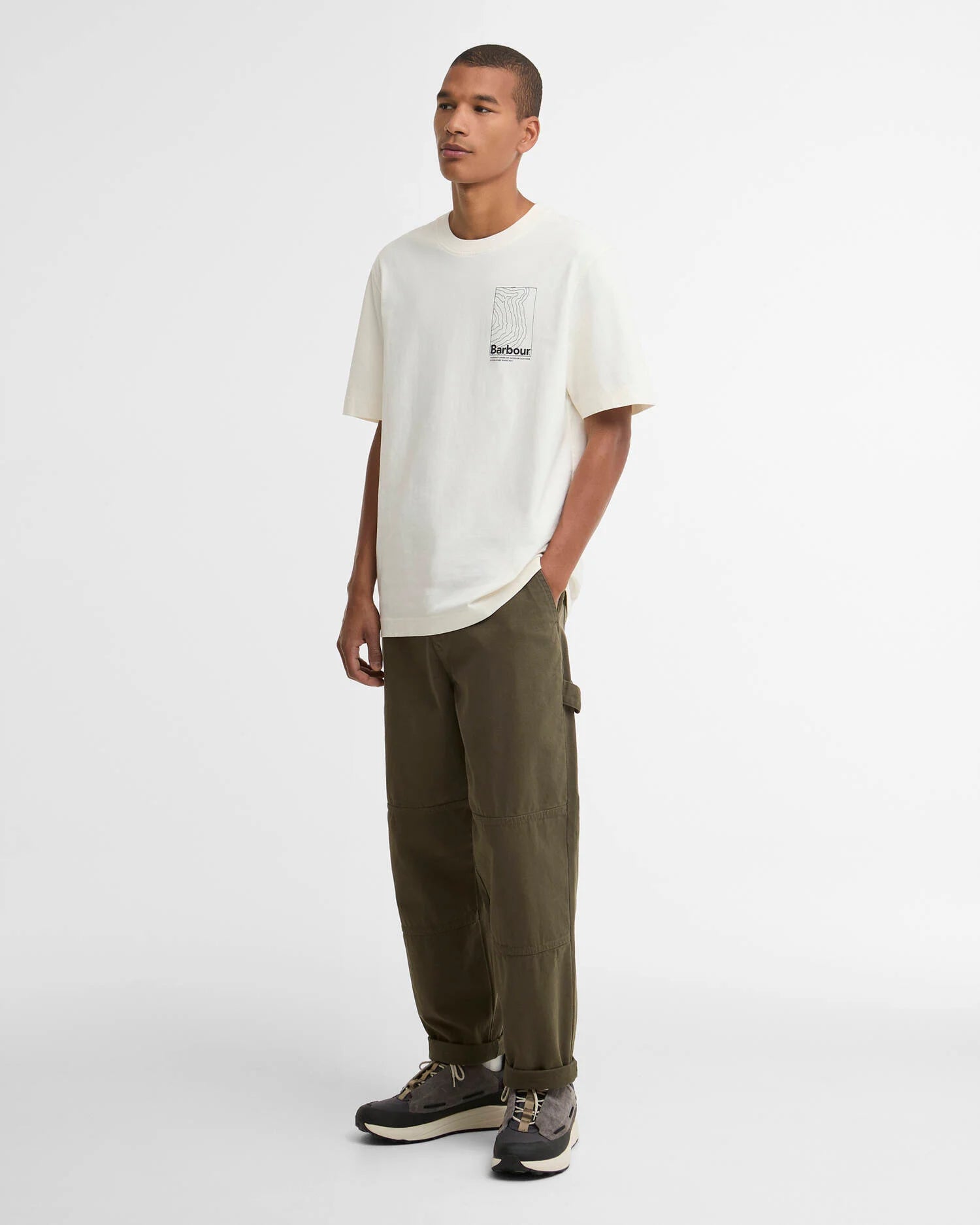 Barbour Woodbine T-shirt in Whisper White