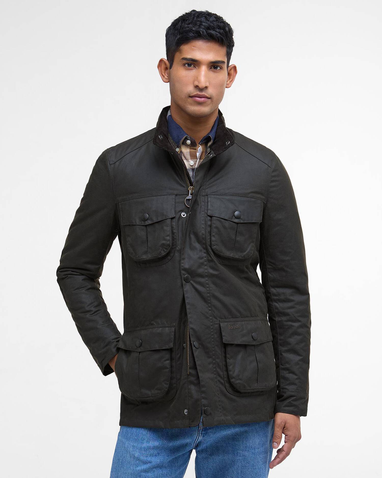 Barbour Corbridge Wax Jacket in Olive