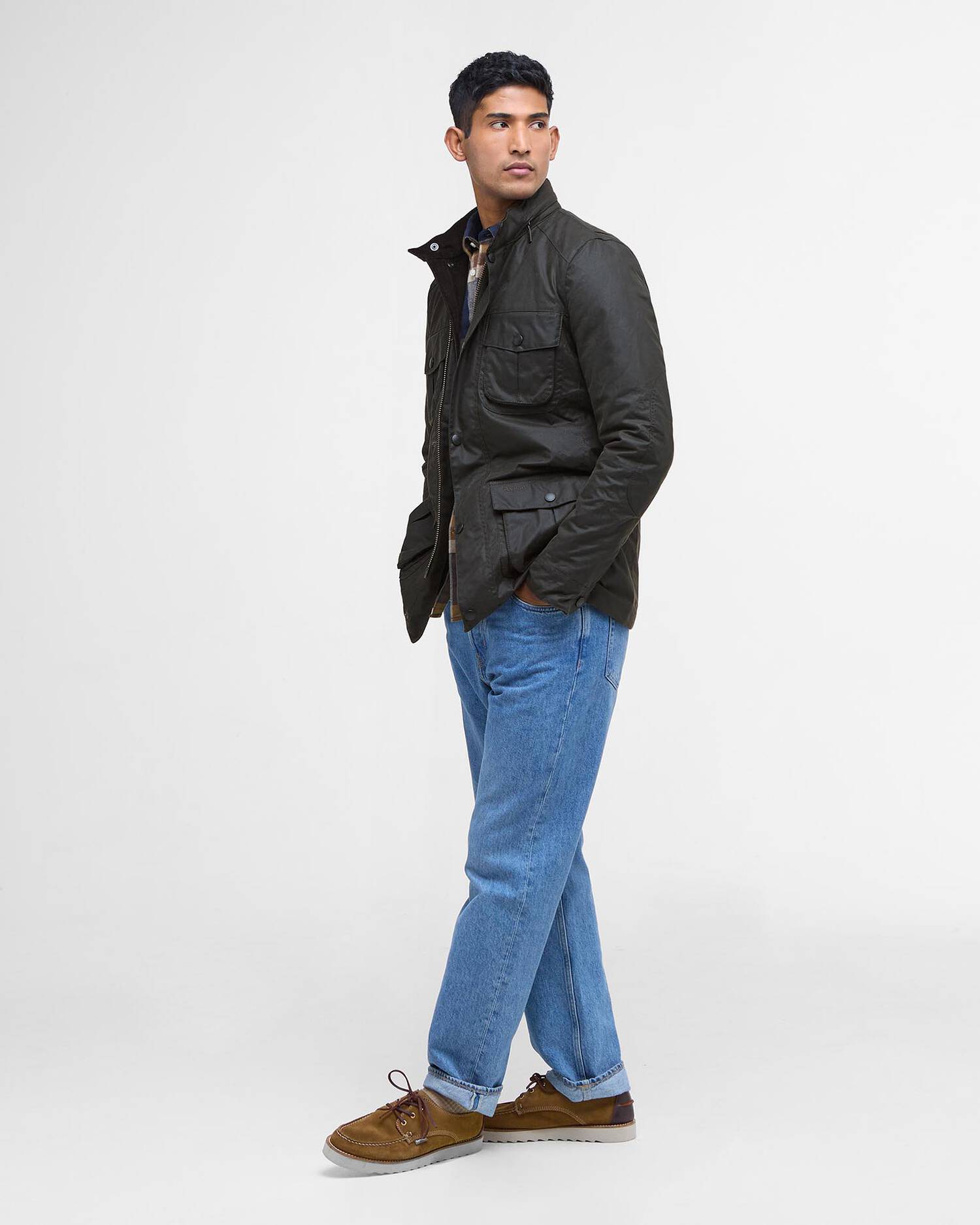 Barbour Corbridge Wax Jacket in Olive