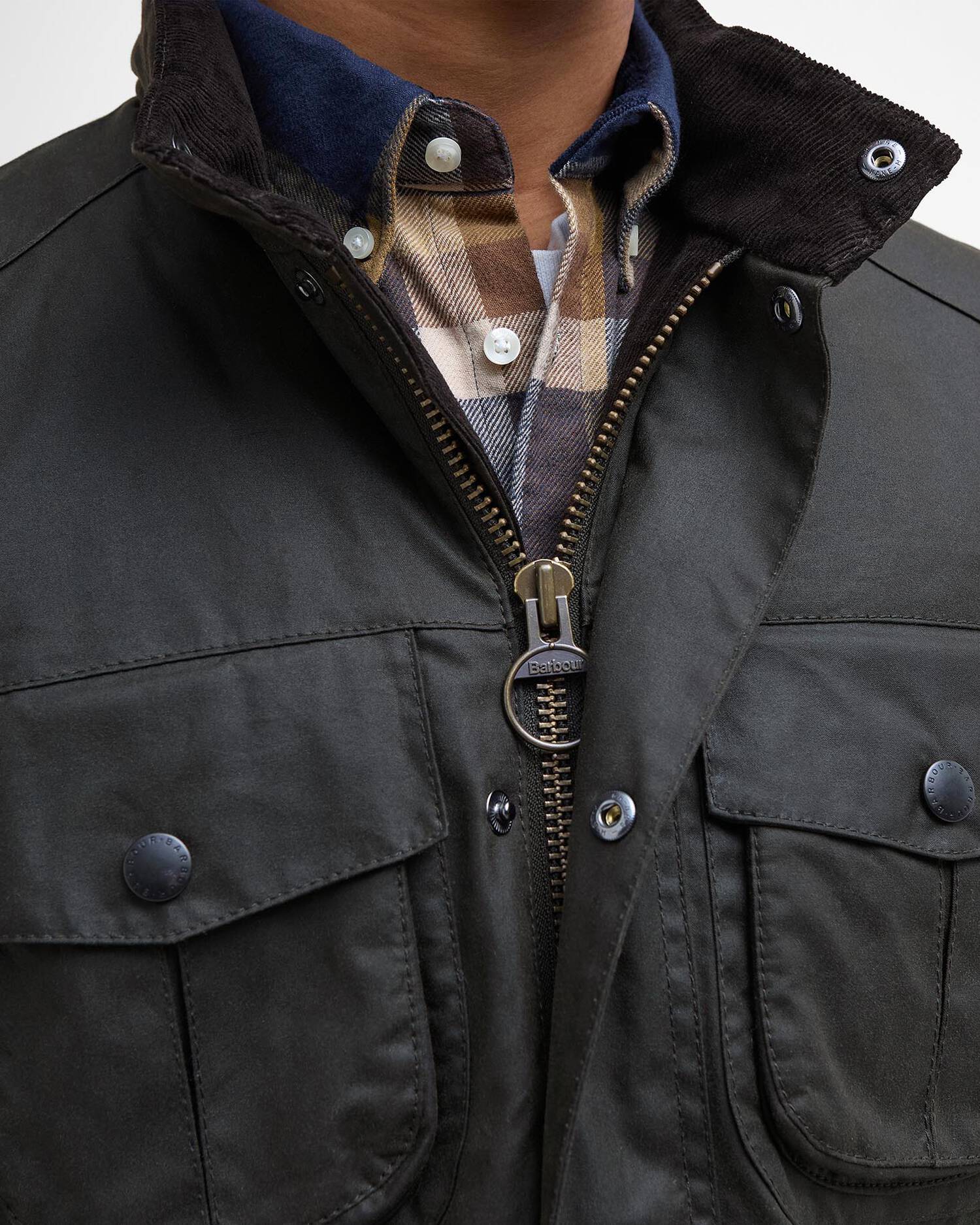 Barbour Corbridge Wax Jacket in Olive