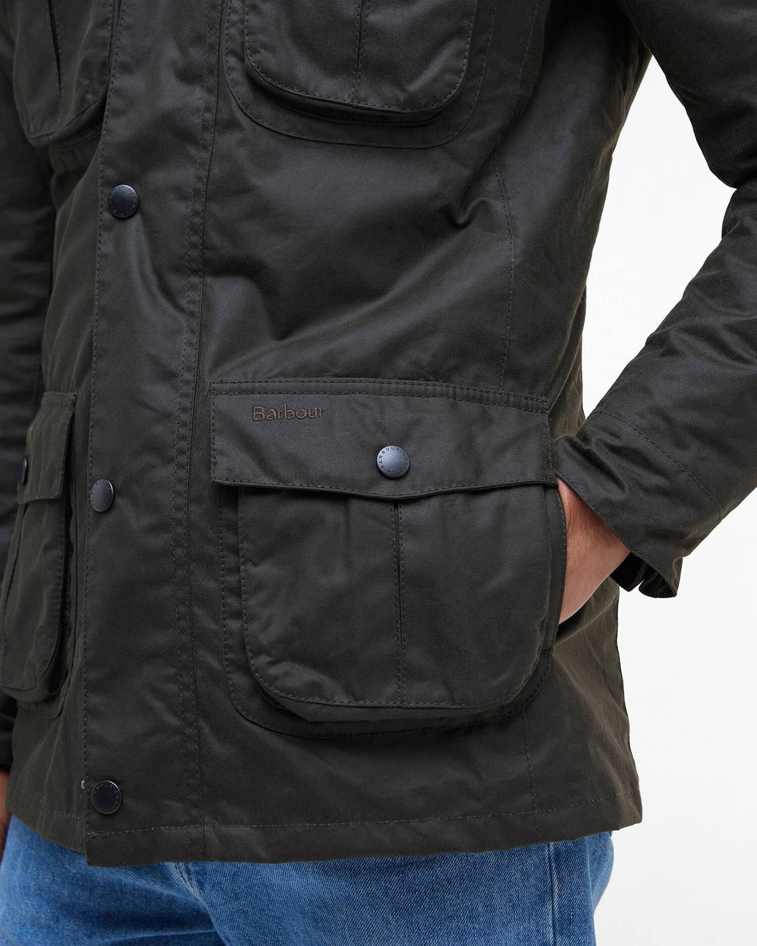 Barbour Corbridge Wax Jacket in Olive