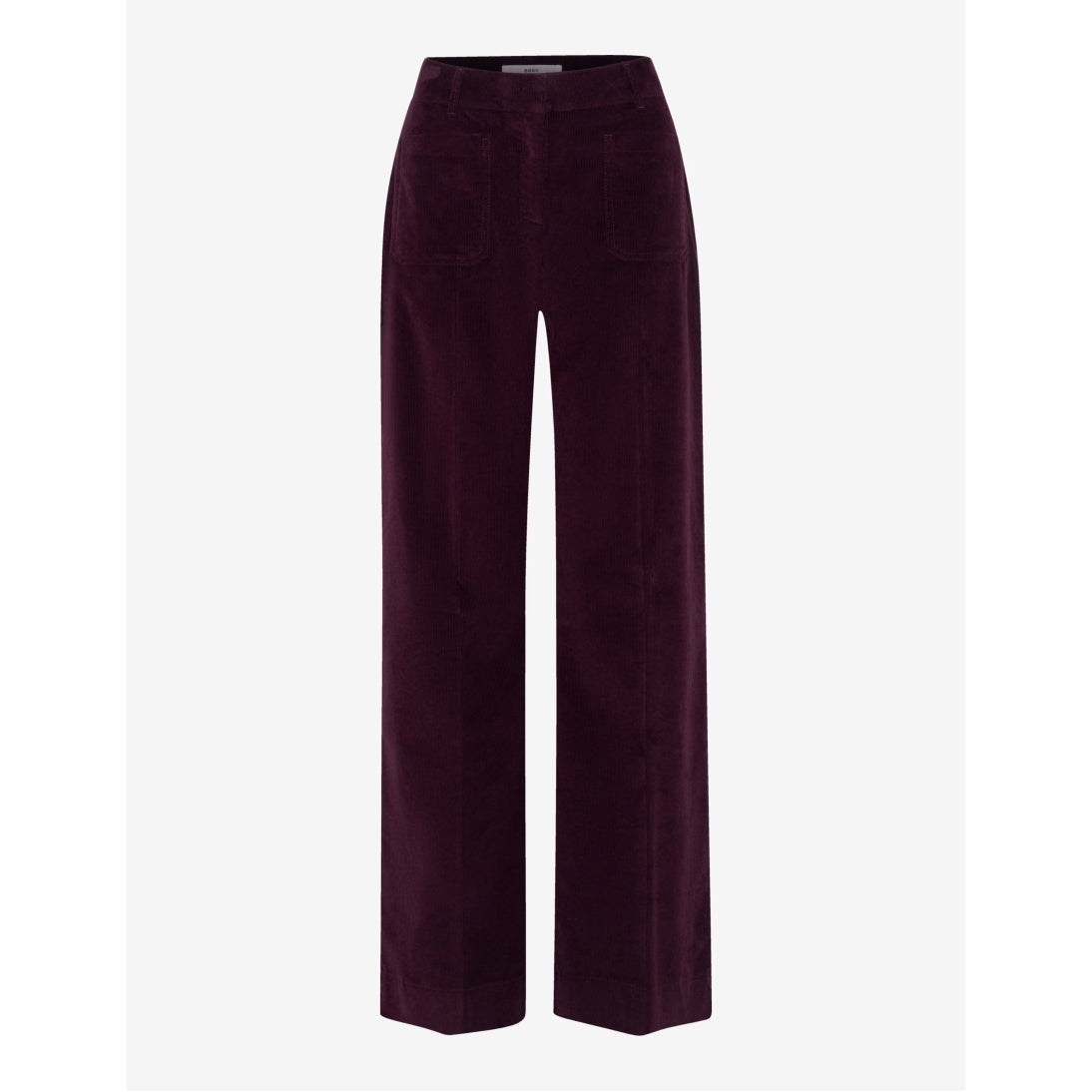 Brax Wide Leg Corded Trousers in Maine Fit Berry 75-1838