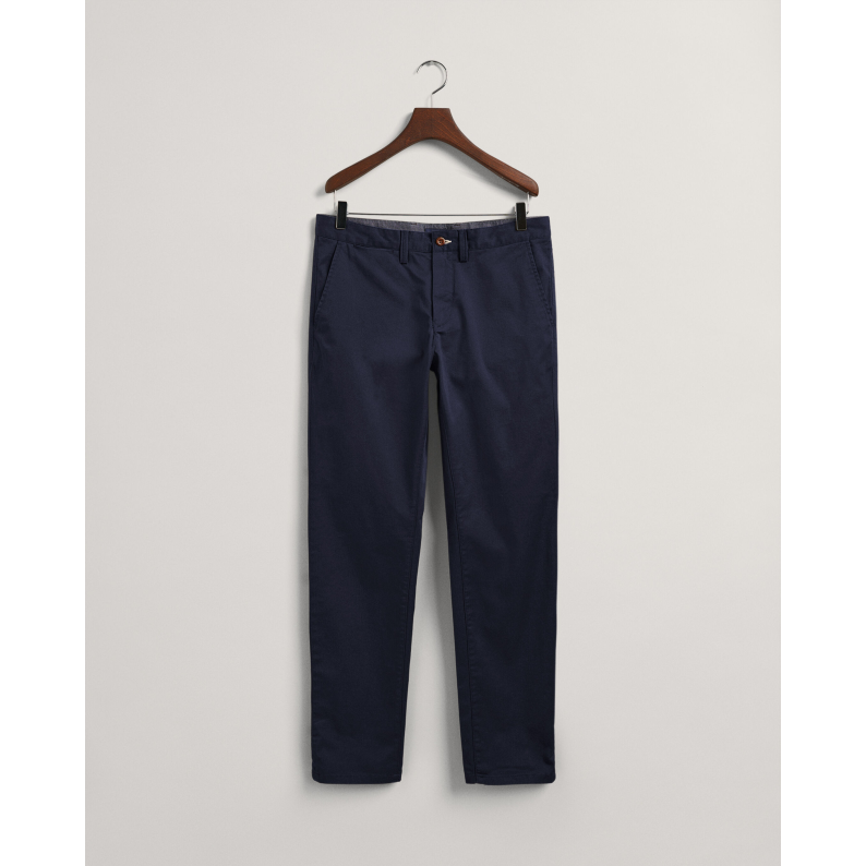 GANT Hallden Slim Fit 100% Organic Cotton Twill Chinos 1500038 - Marine
