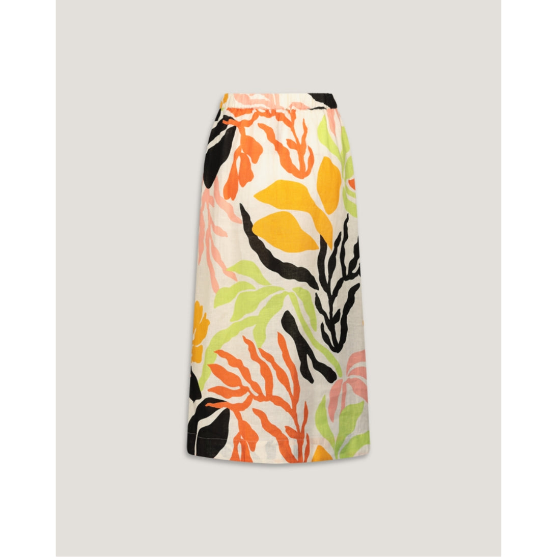 GANT Relaxed Midi Palm Print Linen Skirt 4400129