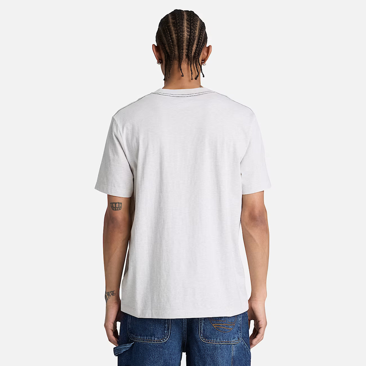 Timberland® Established 1973 Embroidered Short-Sleeve T-Shirt in Light Oatmeal Heather