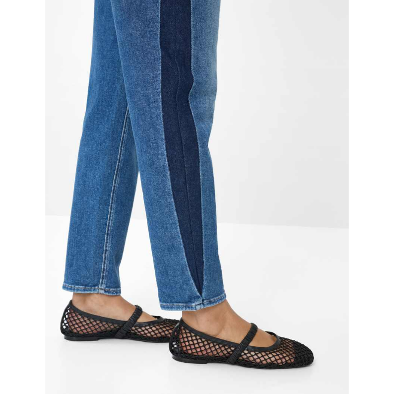 Brax Miley S Cropped Denim Pants in Used Stone Blue 77-7408