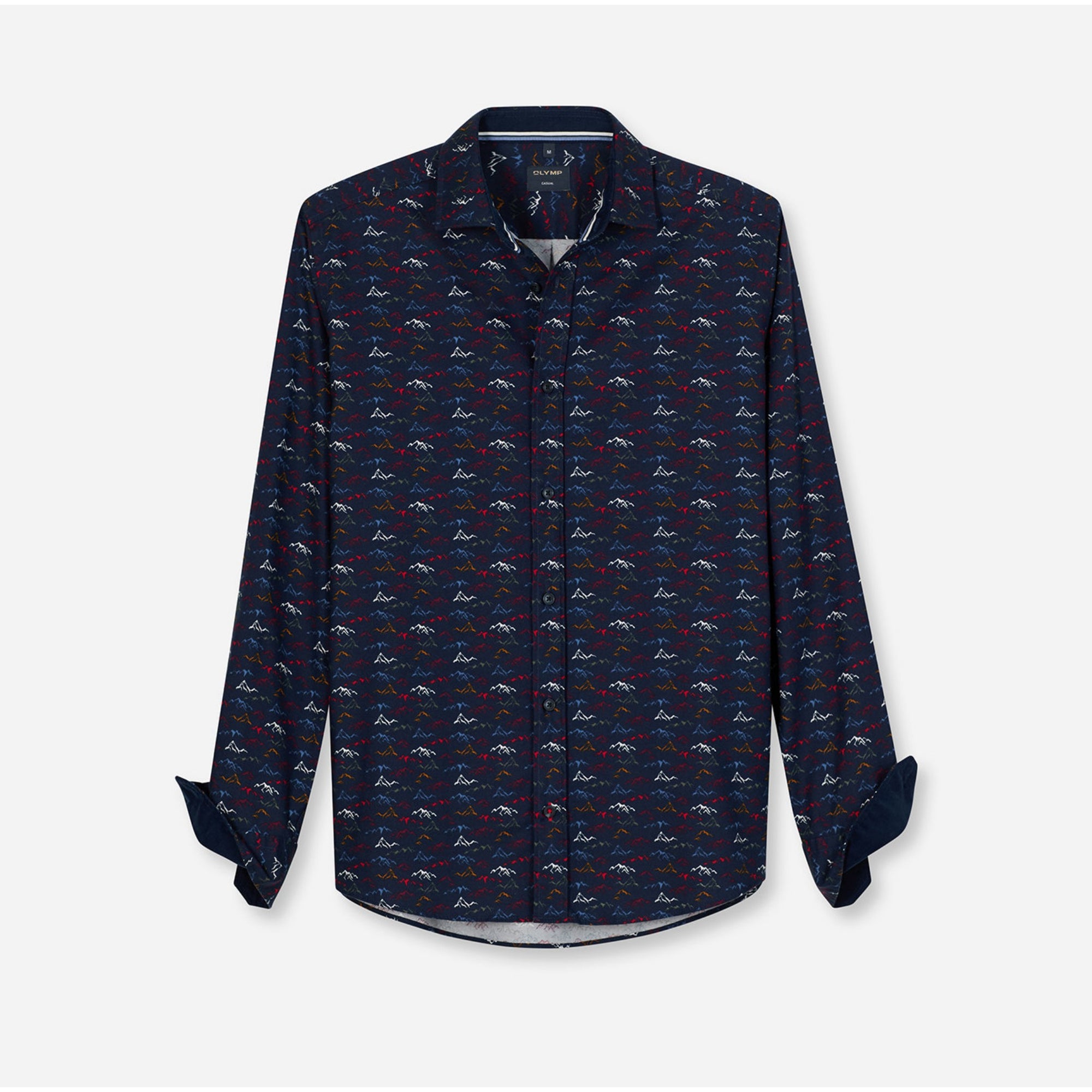 Olymp Mountain Scene Print Shirt