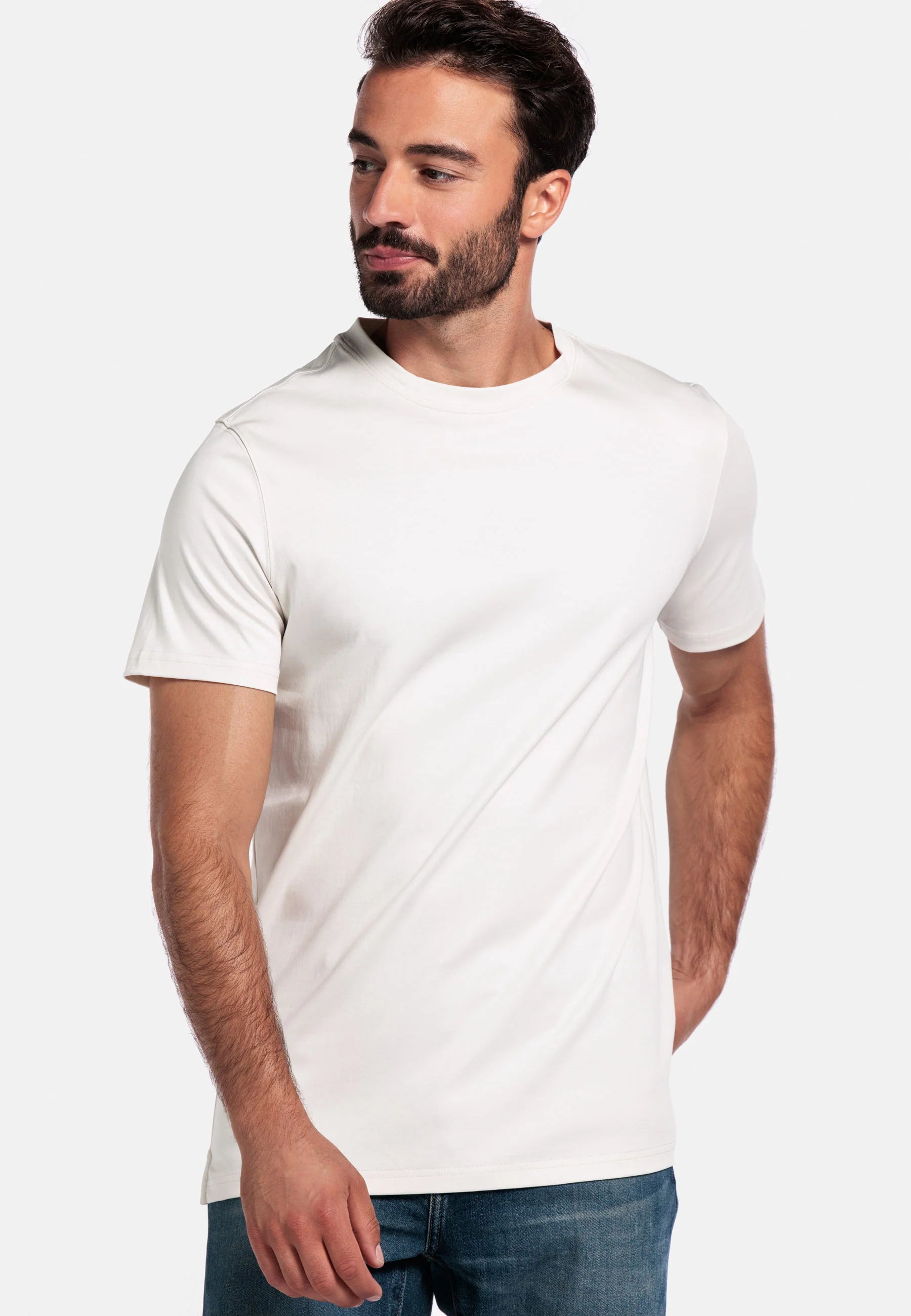 Giordano Luca Liquid Supima Cotton T-shirt in White