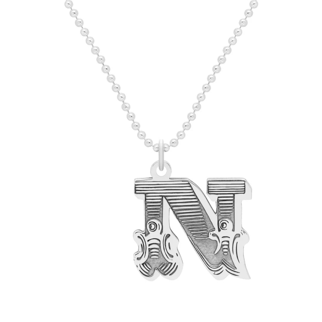 Carter Gore Small Letter Necklace Sterling Silver A-Z