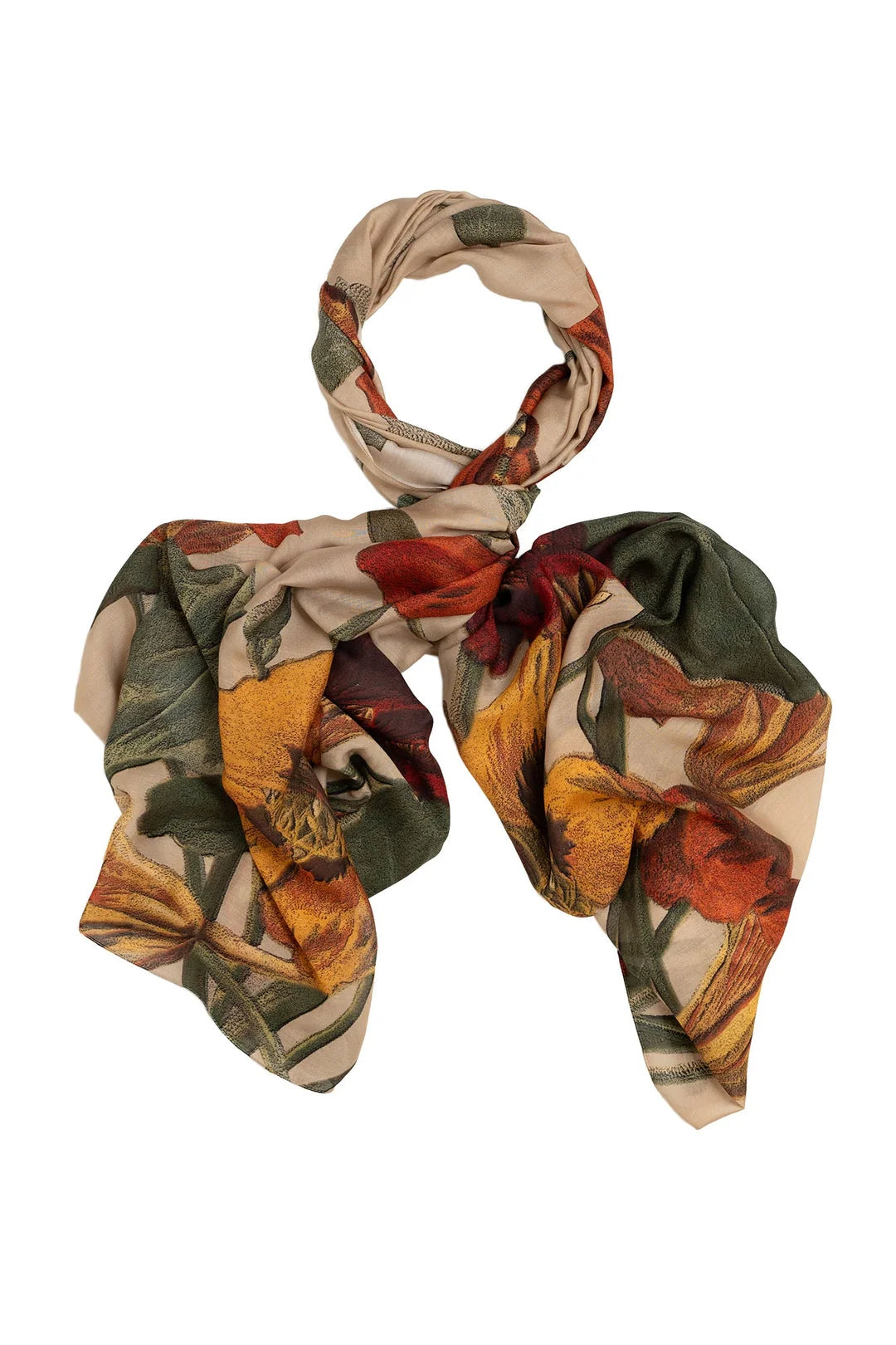 One Hundred Stars Nasturtium Fawn Scarf