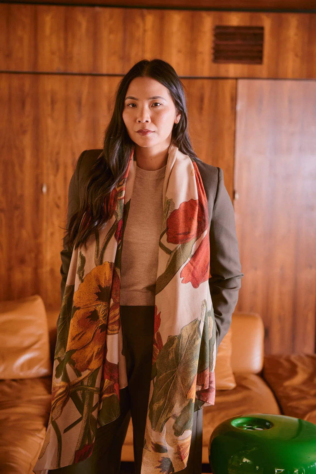 One Hundred Stars Nasturtium Fawn Scarf