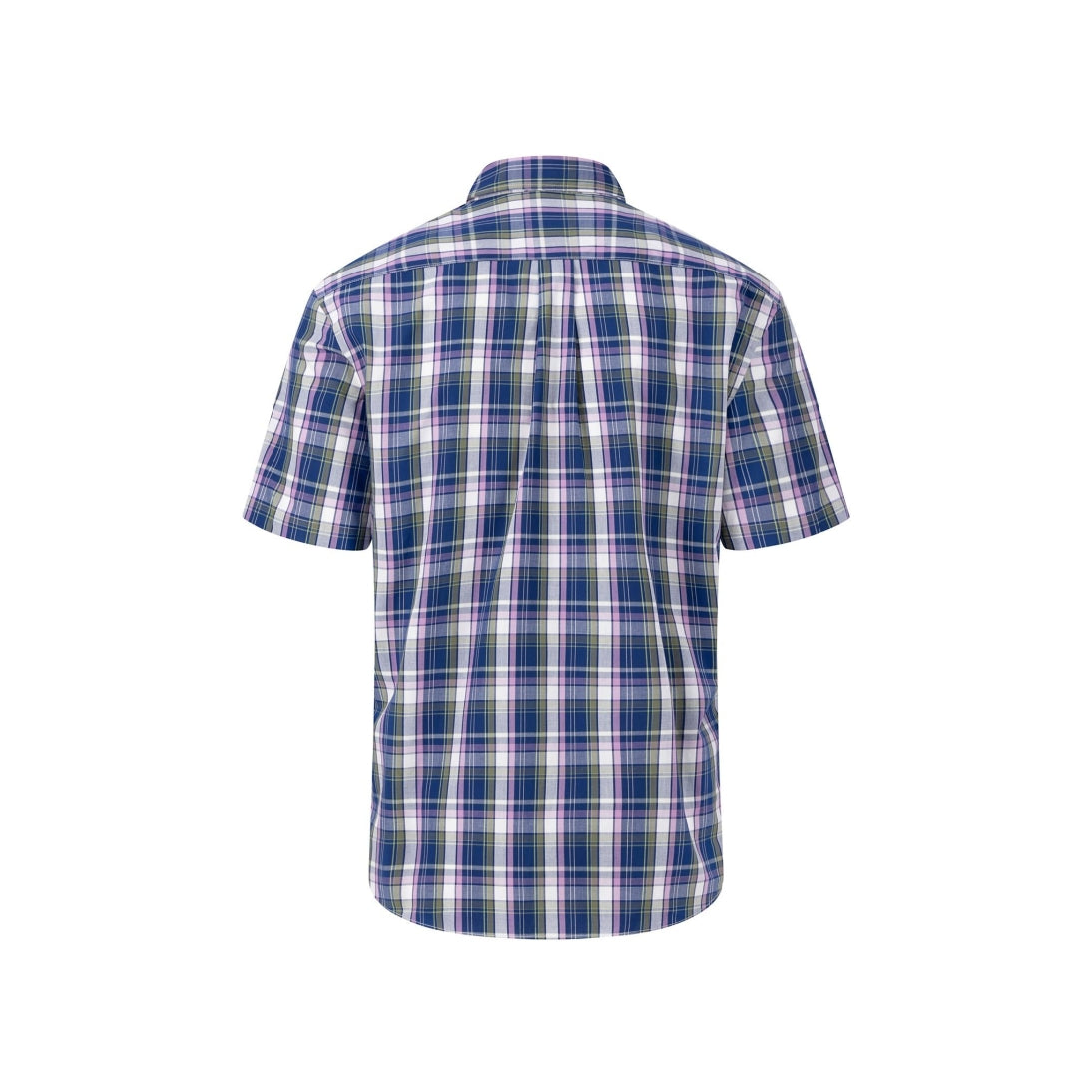 Fynch-Hatton Pure Cotton Button Down Collar Superfine Check Short Sleeve Shirt 14048071