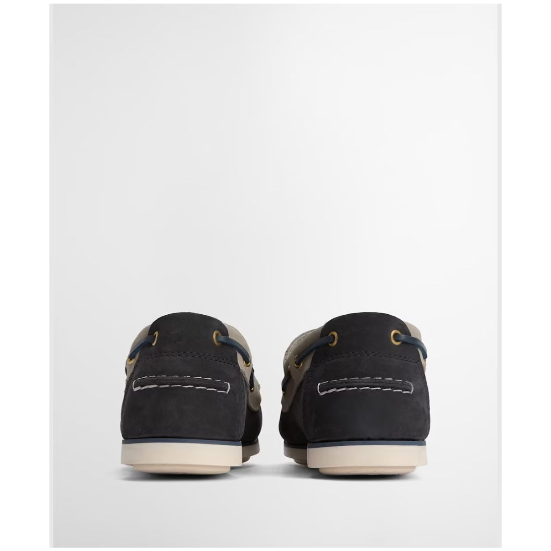 BARBOUR WAKE LEATHER BOAT SHOE MFO0684 NAVY / PUTTY