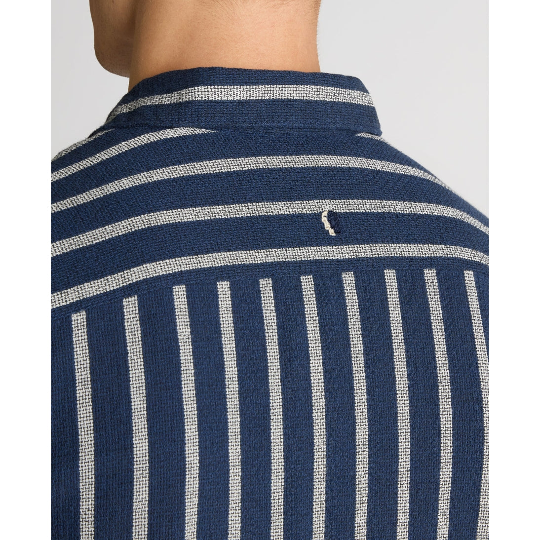 Remus Uomo Tapered Fit Striped Cotton-Blend Short Sleeve Shirt 13948