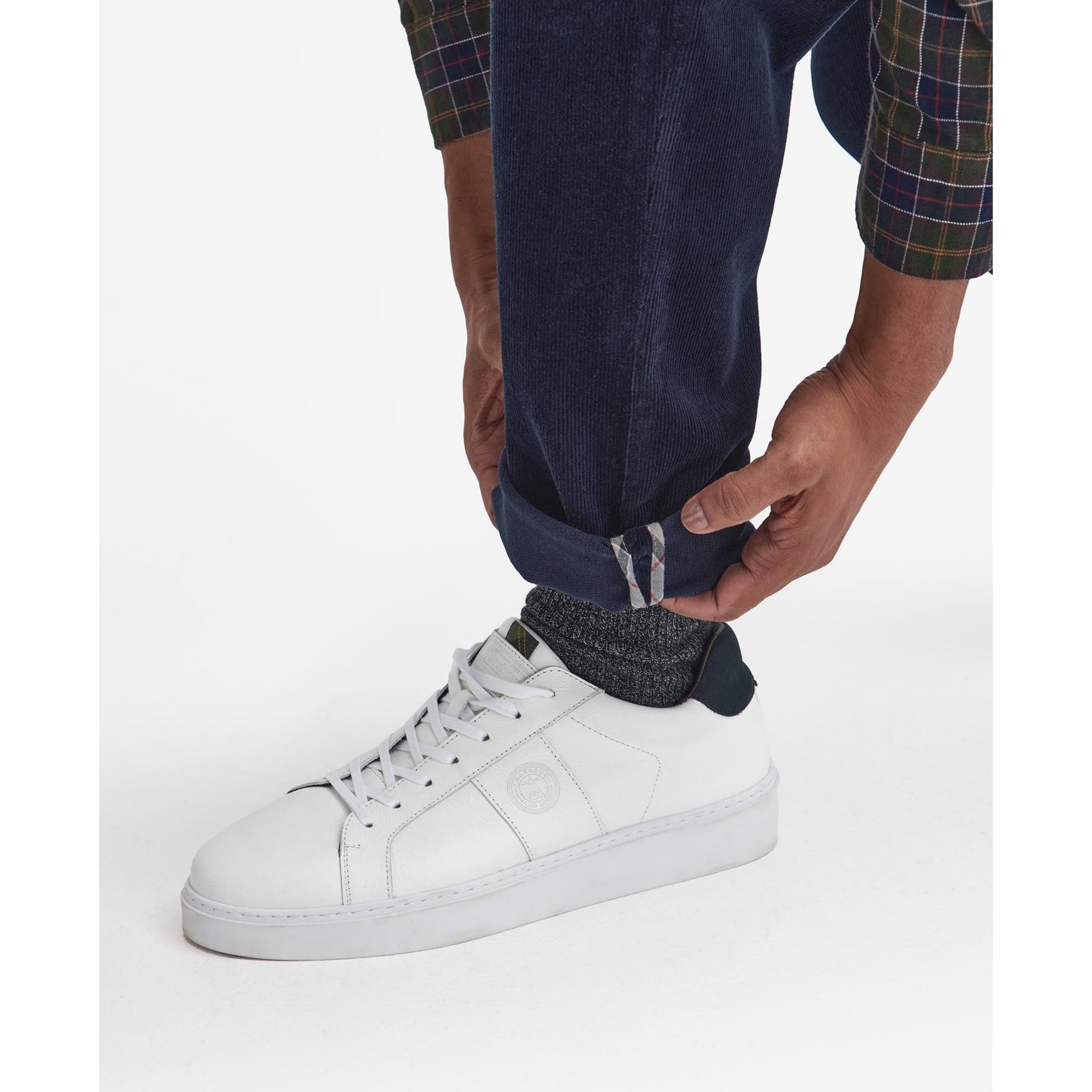 Barbour Stretch Cord Tailored Trousers in Navy