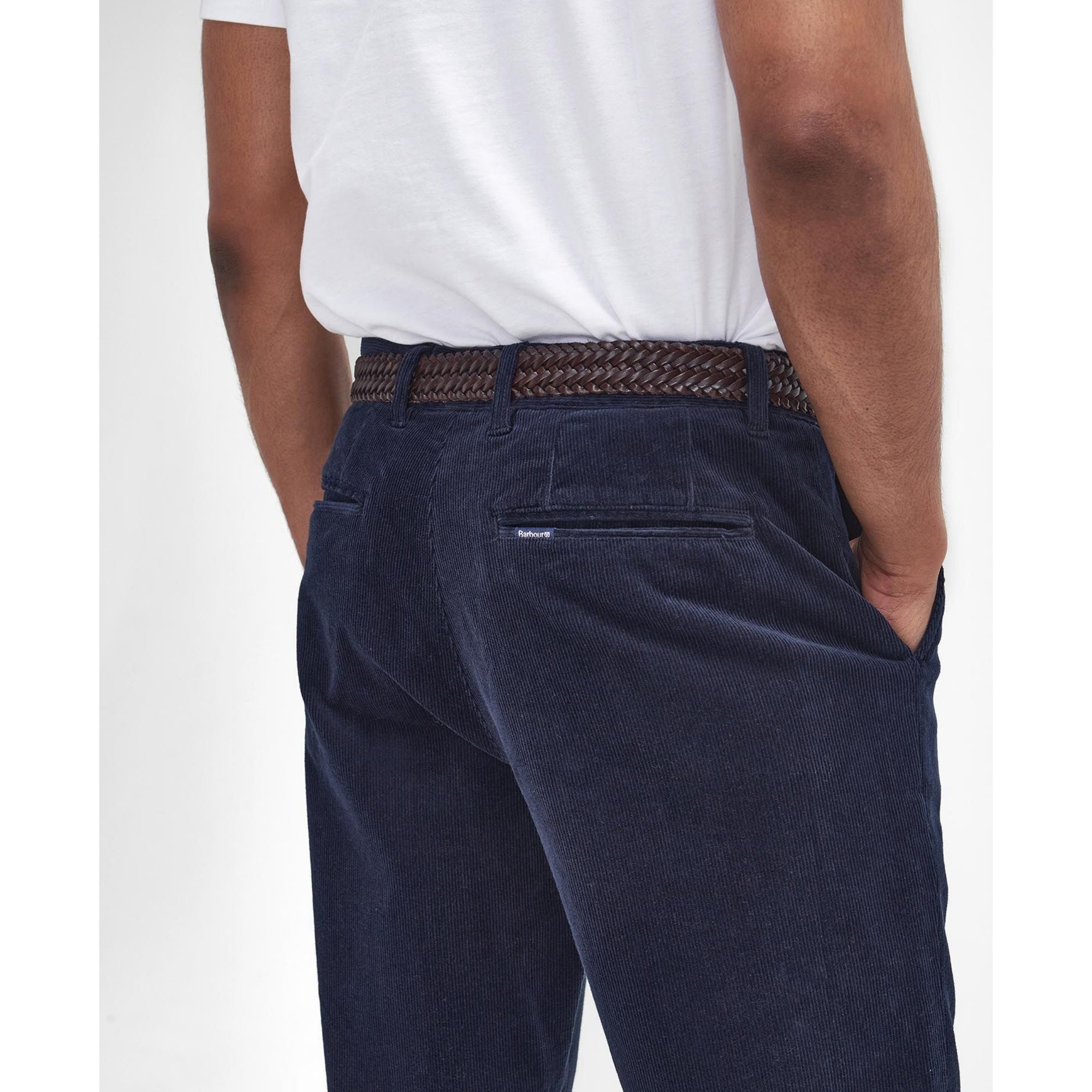 Barbour Stretch Cord Tailored Trousers in Navy