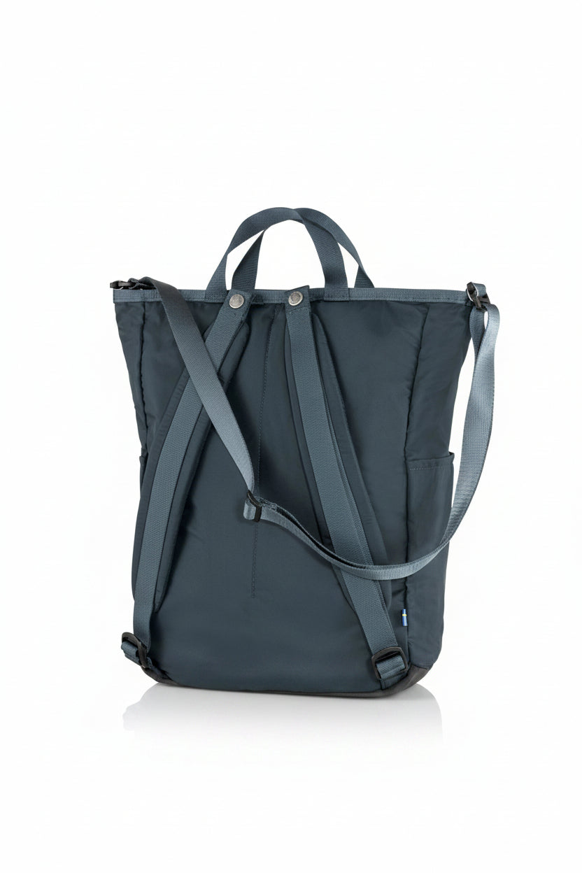 Dark gray backpack with straps on a white background