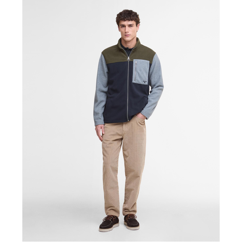 Barbour Colour Block Fleece – Grey Marl &amp; Navy