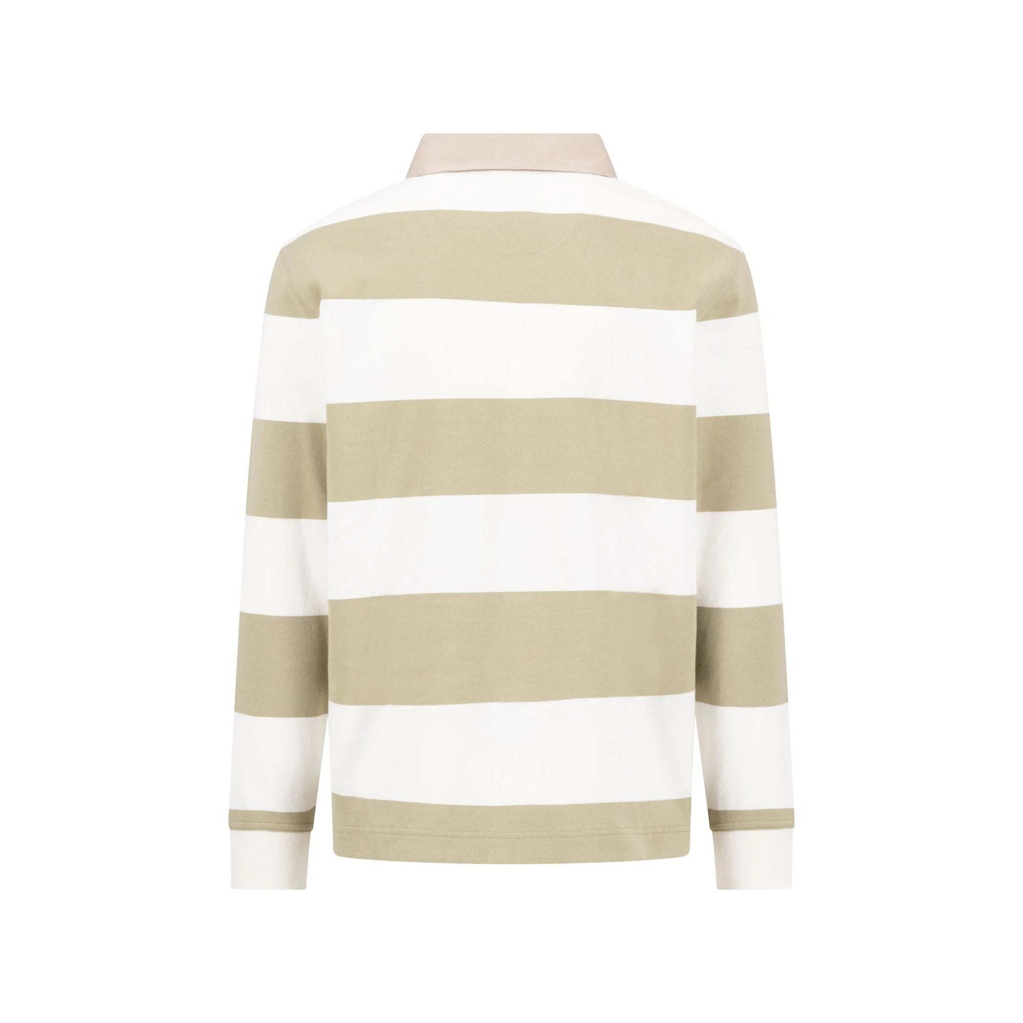 Fynch-Hatton Cotton Striped Rugby Shirt in New Off White 1602-1363