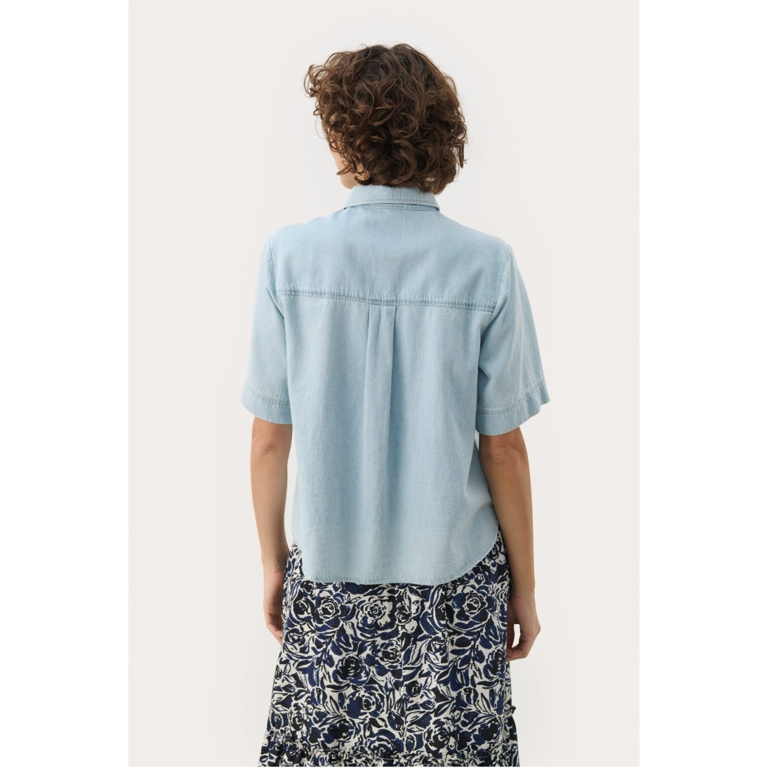 Part Two NiclaPW Shirt in Whiteish Blue Denim 30309361