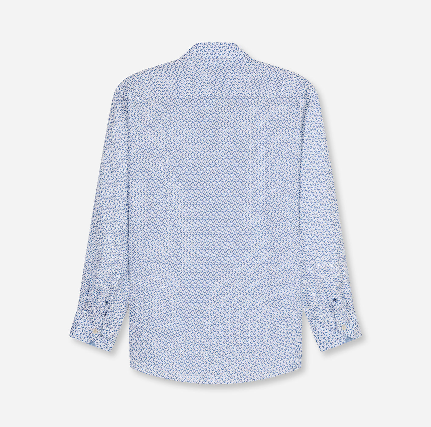 Light blue patterned shirt on a white background