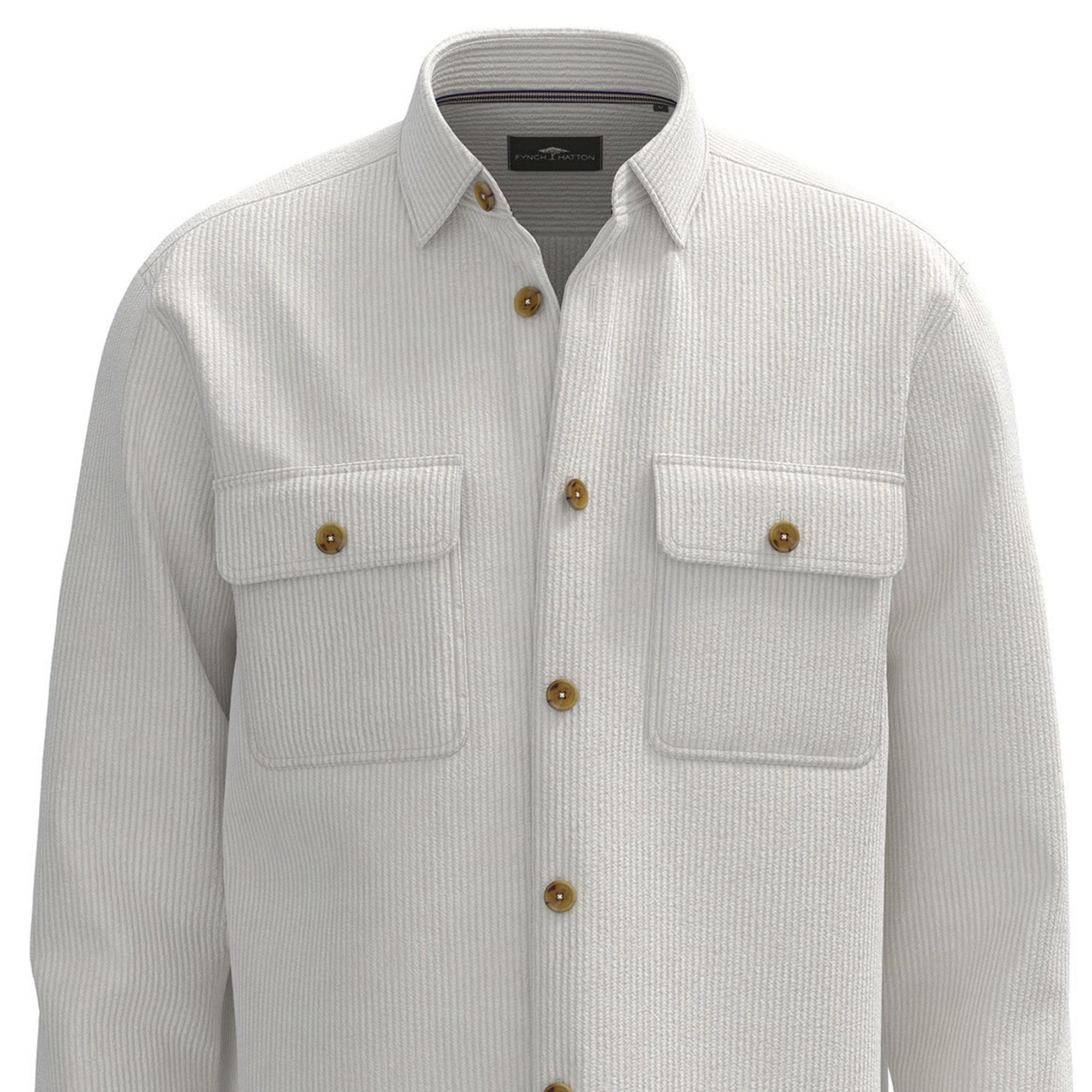 Fynch-Hatton Pure Cotton Cord Overshirt 14108003 Offwhite