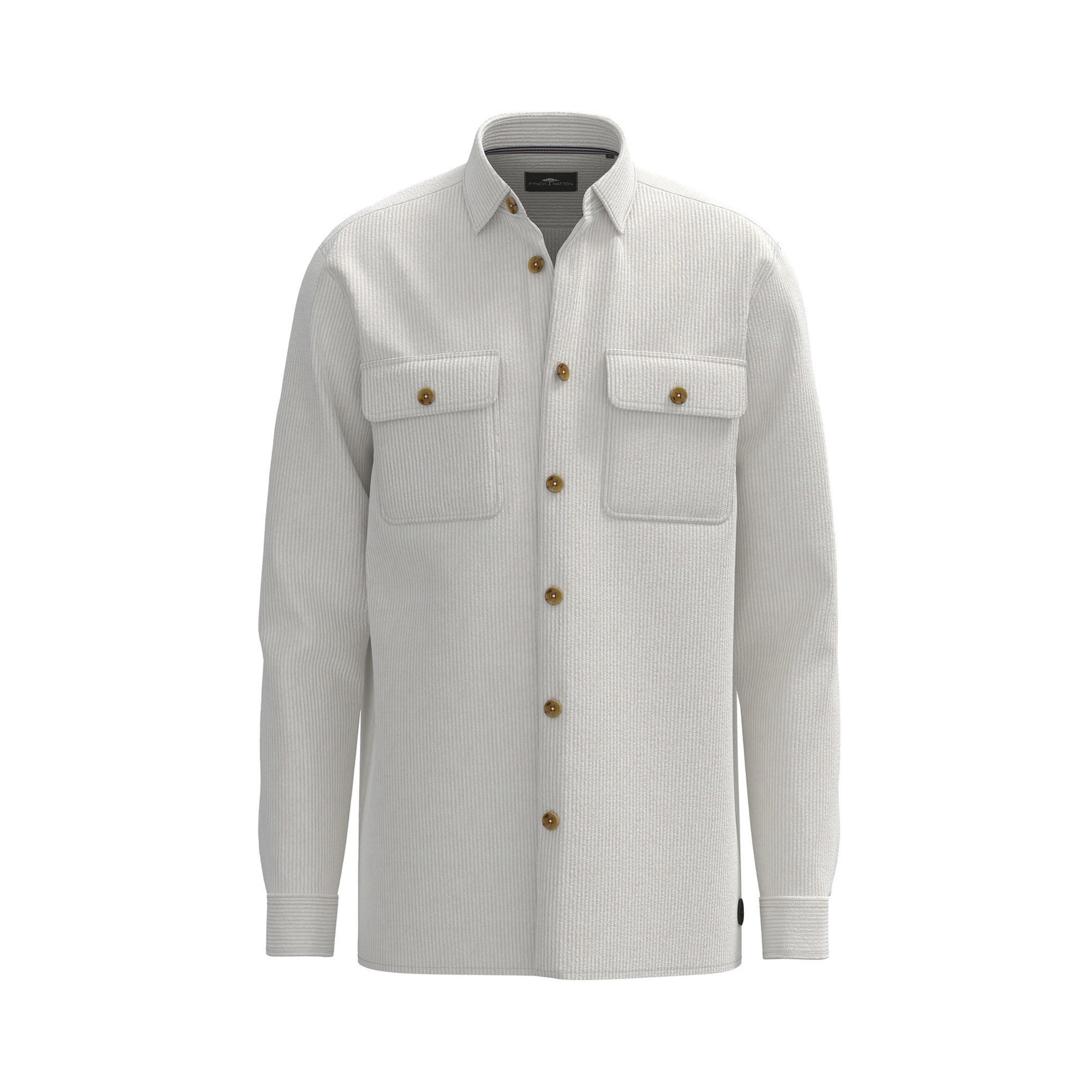 Fynch-Hatton Pure Cotton Cord Overshirt 14108003 Offwhite
