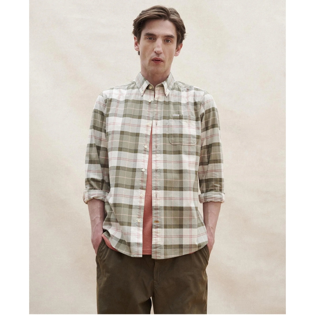 Barbour Lewis Tartan Shirt MSH5070TN40 Bleached Pine Tartan