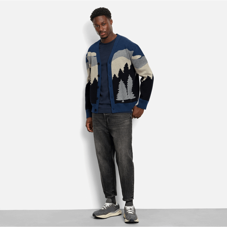 Olymp Cotton Wool Mountain Scene Cardigan